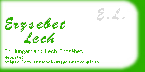 erzsebet lech business card